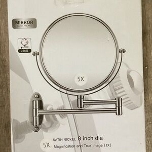 Satin Nickel Wall-Mounted Mirror